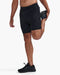 2XU Mens Motion 8 Inch Shorts - Black/Black