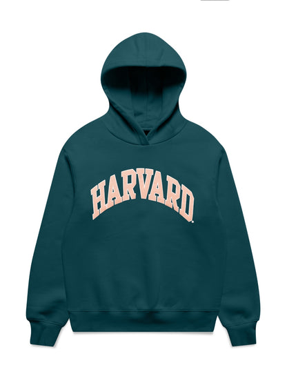 NCAA Womens Harvard Puff Print Hoodie - Deep Teal