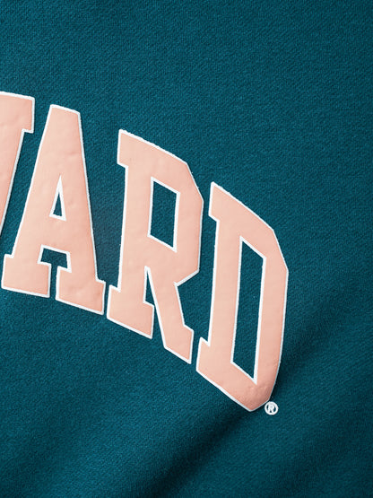 NCAA Womens Harvard Puff Print Hoodie - Deep Teal