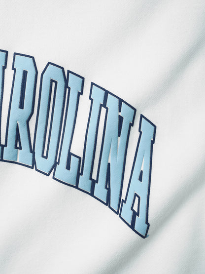 NCAA North Carolina Puff Print Crew - Vintage White