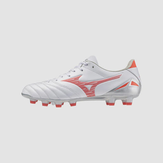 Mizuno Morelia Neo IV Pro FG Boots - White/Red/Coral