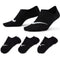 Nike Everyday Plus Lightweight Women's Training Footie Socks (3 Pairs) - Black