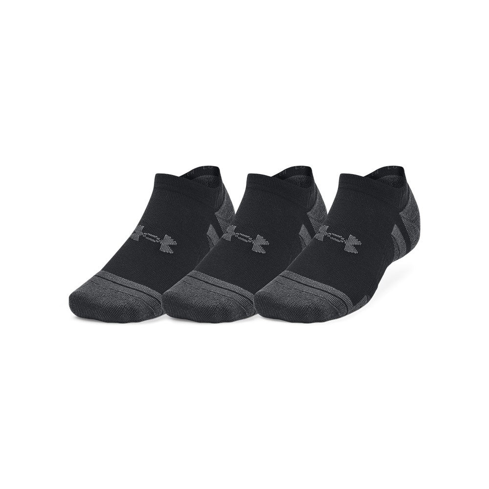 Under Armour Unisex Performance Tech Socks 3pk No Show - Black