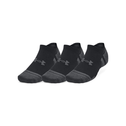 Under Armour Unisex Performance Tech Socks 3pk No Show - Black
