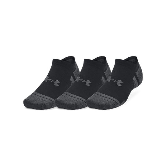 Under Armour Unisex Performance Tech Socks 3pk No Show - Black