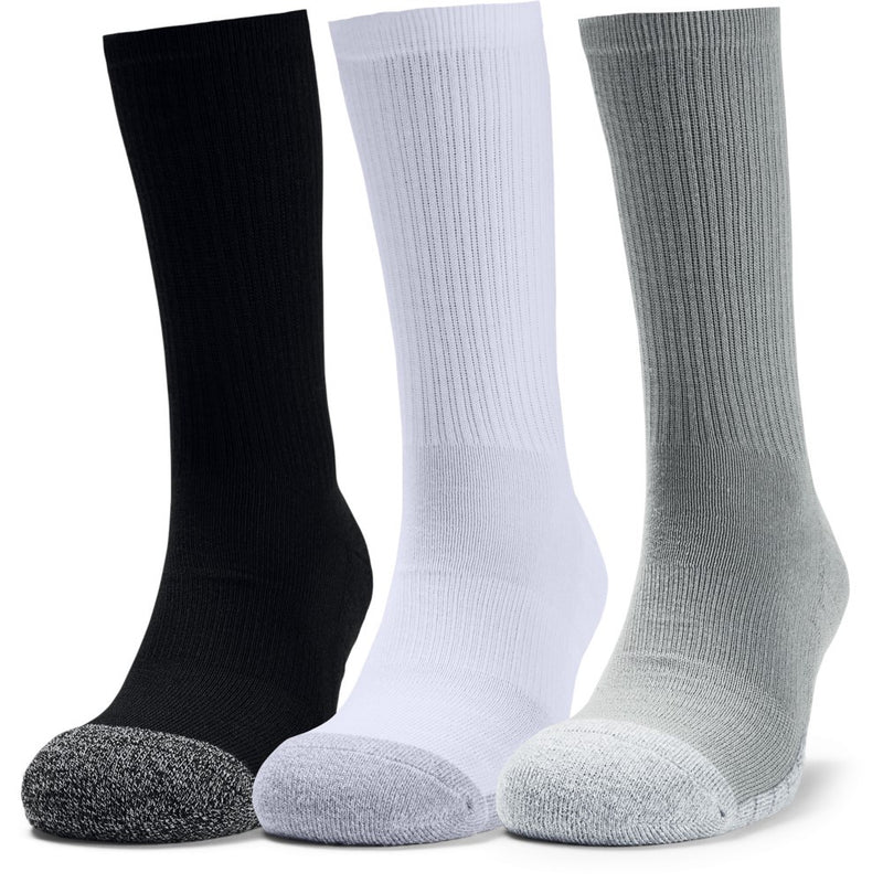 Under Armour Heatgear Crew Socks - Black/Grey/White