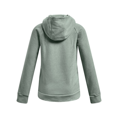 Under Armour Girls Rival Fleece BL Hoodie - Green/Midnight Navy