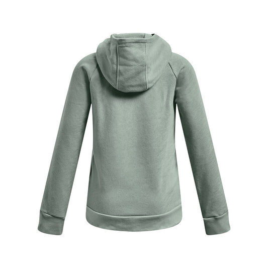 Under Armour Girls Rival Fleece BL Hoodie - Green/Midnight Navy
