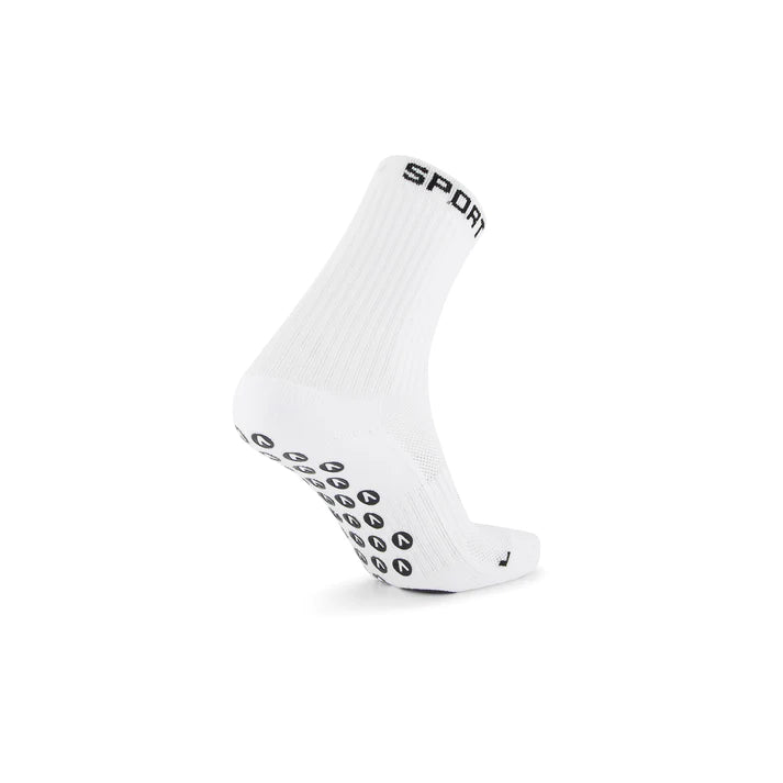 Vice Sport Grip Socks - White Crew