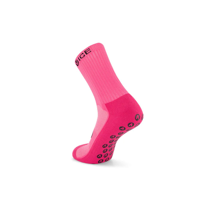 Vice Sport Grip Socks - Pink Crew