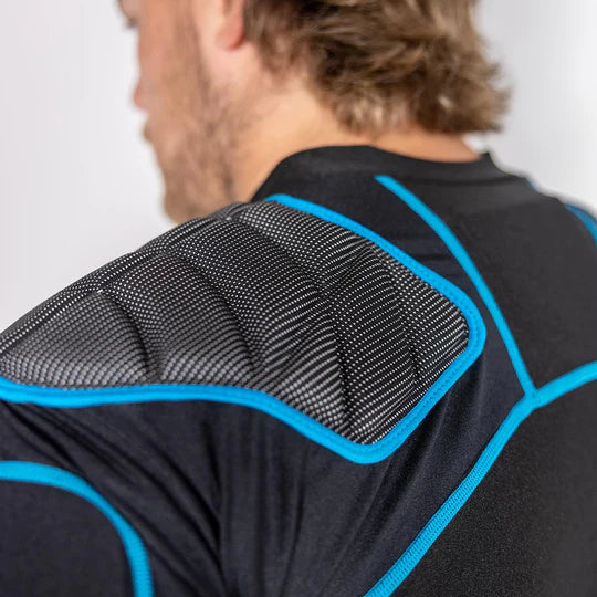 Gilbert XP 500 Shoulder Pads - Black/Blue