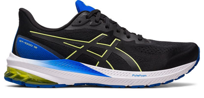 Asics Mens GT 1000 12 (2E) - Black/Glow Yellow