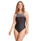 Zoggs Womens High Front Crossback One Piece - Ceramics