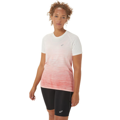 Asics Womens Seamless Short Sleeve Top - Crem/Papaya