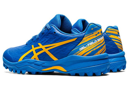 Asics Kids Field Speed GS Turf and Hockey Shoe - Electric Blue/Sunflower