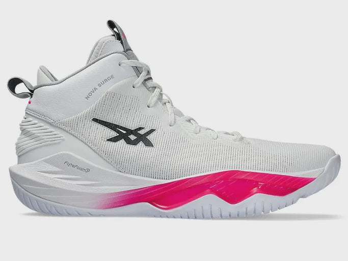 Asics Mens Nova Surge 2 Basketball Boots - White/Carrier Grey
