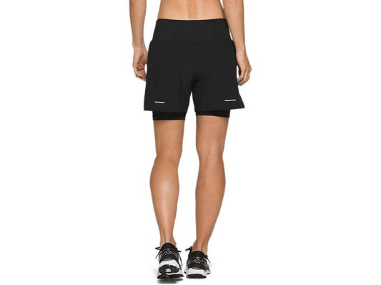 Asics Women's Road 2 in 1 5.5 Inch Shorts - Black